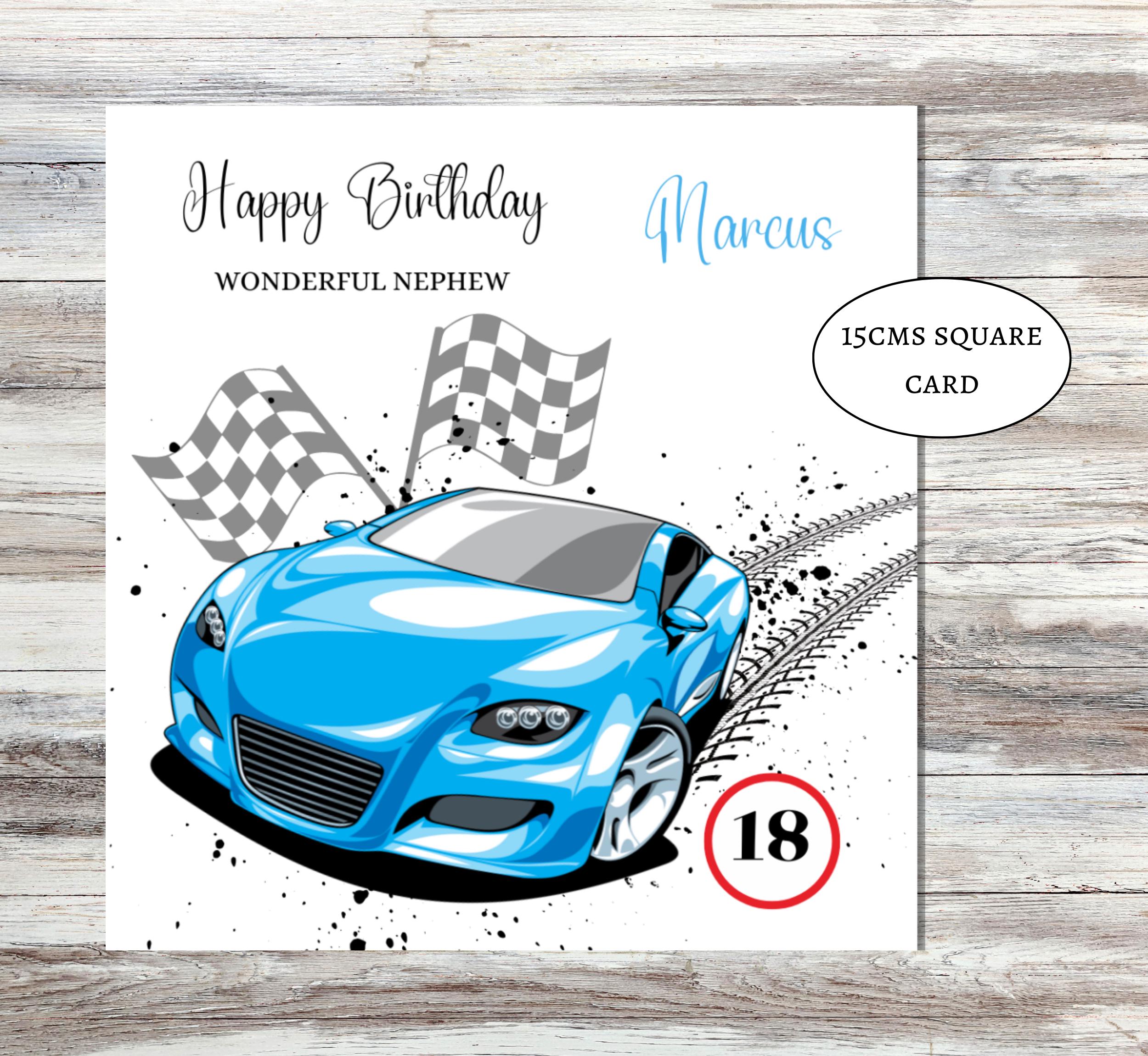 Artery8 Grußkarte Racing Sports Car – Blanko Karte 17,5x12,5 Cm Für Geburtstag, Dankeschön, Vater & Sohn