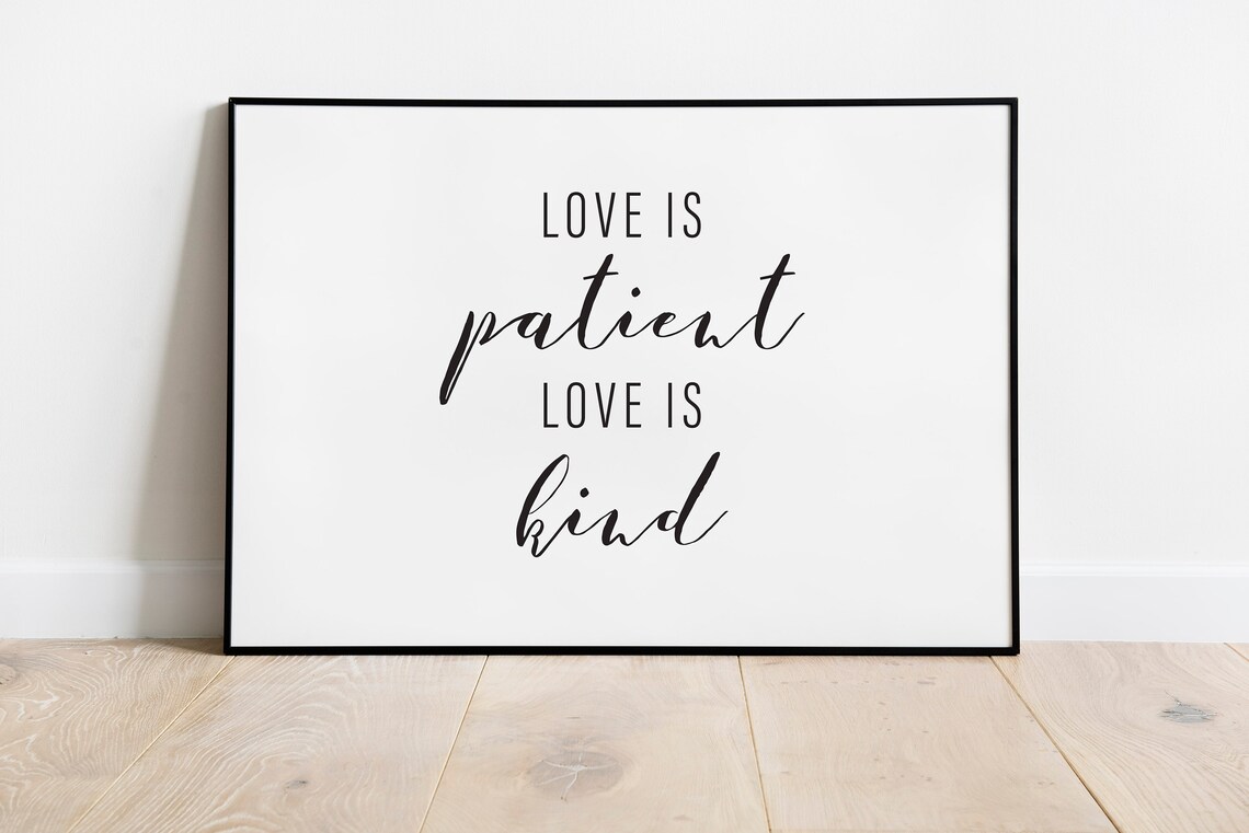 Download Love Is Patient Love is Kind SVG DXF PNG / Silhouette Circuit | Etsy