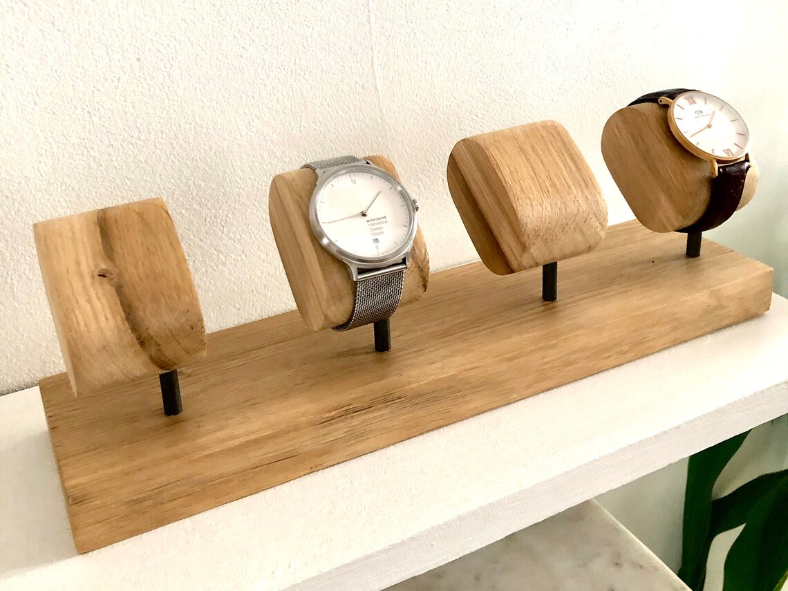 Watch Holder Watch Support Display to 4 Watches Solid Oak Etsy UK