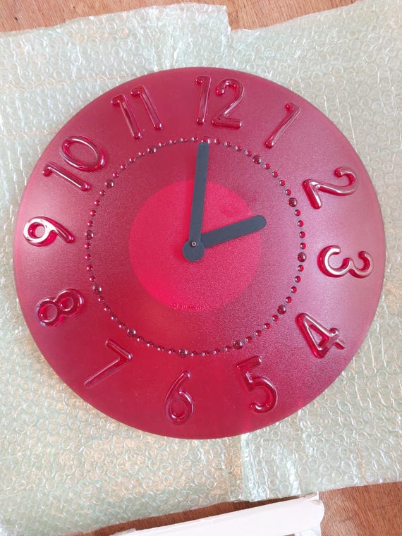 グッチーニ 壁掛け時計 レッド ヴィンテージデザイン - Etsy 日本