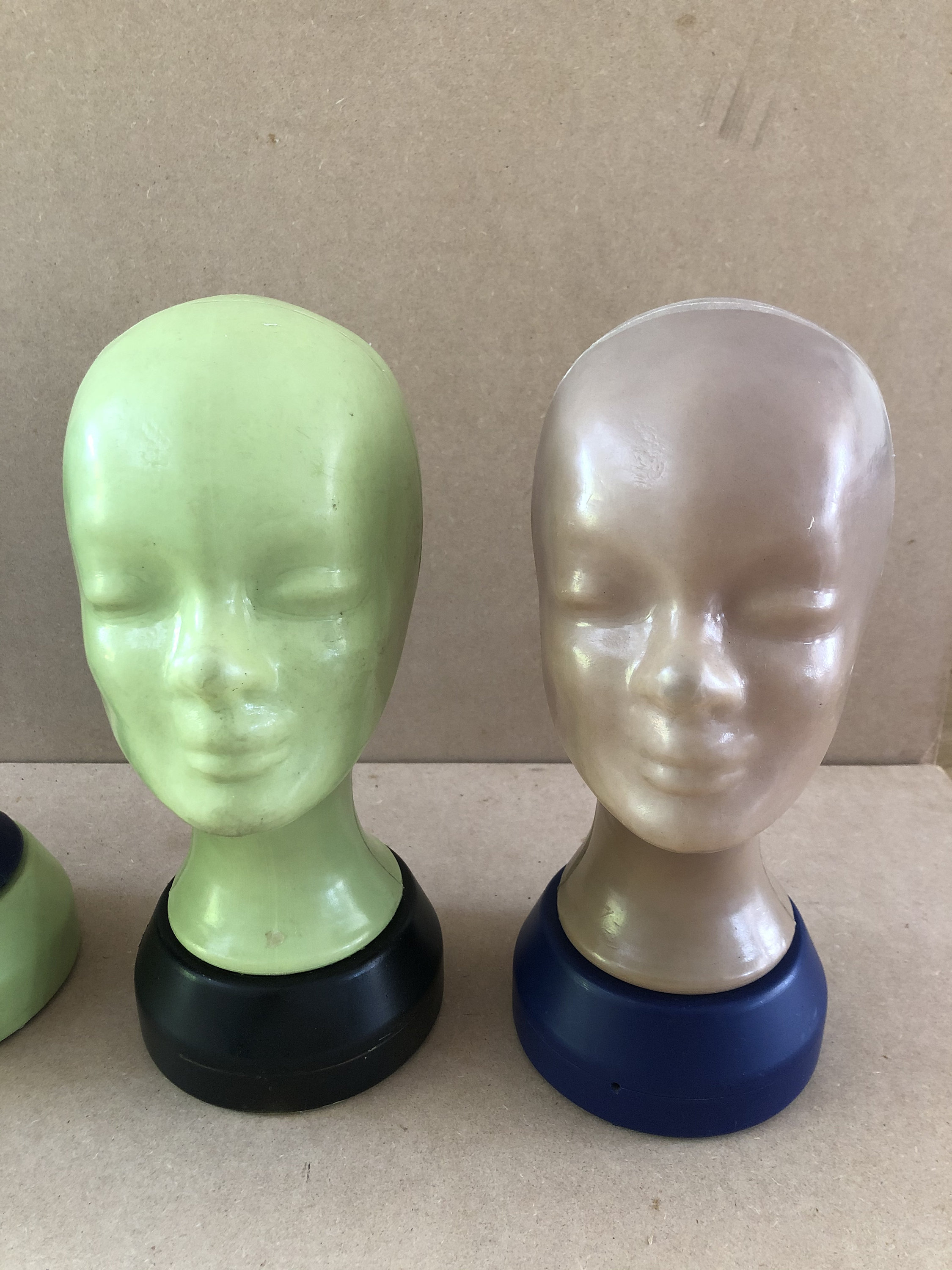 Mannequin display heads 4 pieces Hat head vintage retro Etsy