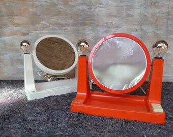 Vintage make-up mirror with 2 Sides - 2 lights Schott type 222