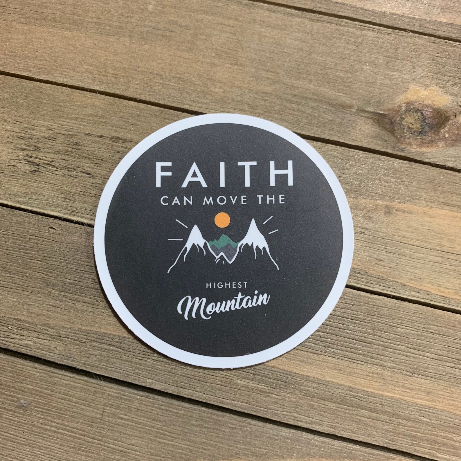 Faith Can Move Mountains Matte Sticker Etsy