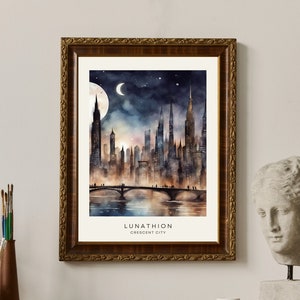 Crescent City Poster Art Print | Lunathion | HOEAB | Bookish gift | Booktok merch | Fanart HOSAB | Gift for Readers | Hunt and Bryce