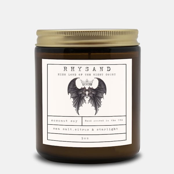 Rhysand Candle | acotar, acomaf, Book Lover Candle, Book Scented Candle, Literary Candle, Book Inspired Candle, Book Candle Scent | Feysand