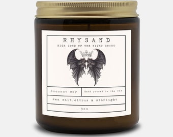 Rhysand Candle | acotar, acomaf, Book Lover Candle, Book Scented Candle, Literary Candle, Book Inspired Candle, Book Candle Scent | Feysand