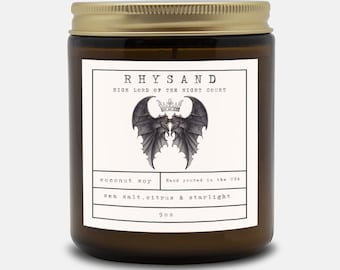 Rhysand Candle | acotar, acomaf, Book Lover Candle, Book Scented Candle, Literary Candle, Book Inspired Candle, Book Candle Scent | Feysand