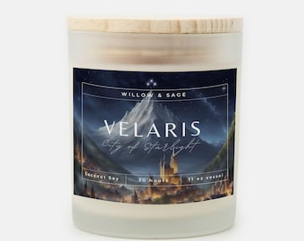 Velaris Book Scented Candle | City of Starlight, Bookish Gift | Ocean Scent