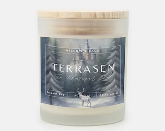 Terrasen Candle | Throne of Glass | Book Lover Candle, Book Scented Candle, Literary Candle, Book Inspired Candle, Book Candle Scent