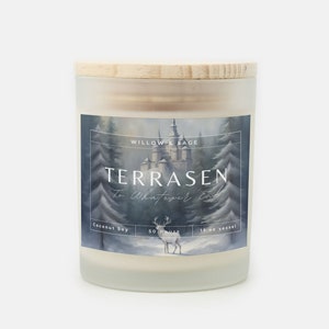 Terrasen Candle | Throne of Glass | Book Lover Candle, Book Scented Candle, Literary Candle, Book Inspired Candle, Book Candle Scent