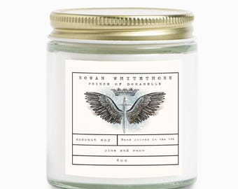 Rowan Whitethorn Candle • Pine, Snow & Winter Air • Throne of Glass Bookish Candle