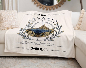 Velaris City of Starlight Blanket | Minky Sherpa, Book Lover Gift