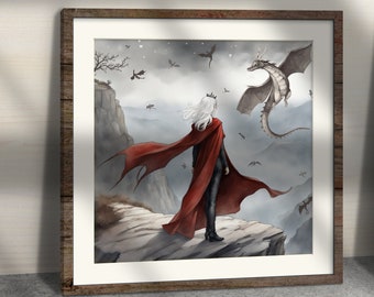Manon Blackbeak and the Thirteen 13 Poster Art Print | Throne of Glass | Bookish gift | Booktok merch | Fanart  | Gift for Readers | Abraxos
