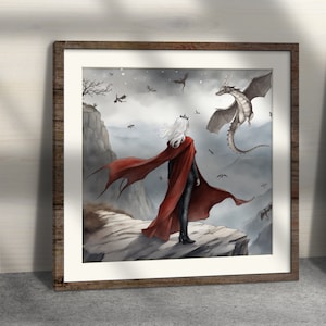 Manon Blackbeak and the Thirteen 13 Poster Art Print | Throne of Glass | Bookish gift | Booktok merch | Fanart  | Gift for Readers | Abraxos