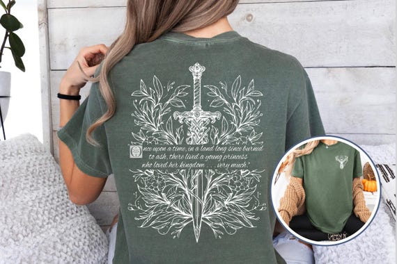 Fireheart T-shirt | TOG Gift | Throne of Glass | Book Lover Idea | Bookish Gift | Terrasen | Booktok  | Aelin Galathynius she was not afraid