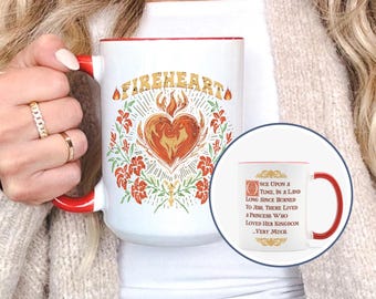 Feuerherz Tasse | Thron aus Glas Buchliebhaber Geschenk