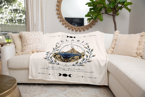 Velaris Reading Blanket | City of Starlight Gift | acotar, acomaf | Book Lover Gift Idea | Bookish Gift | Minky Sherpa Blanket
