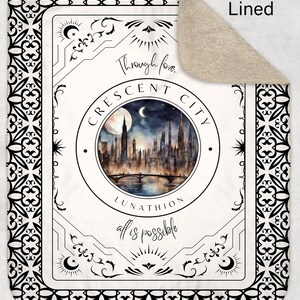 crescent city reading blanket bookish gift
