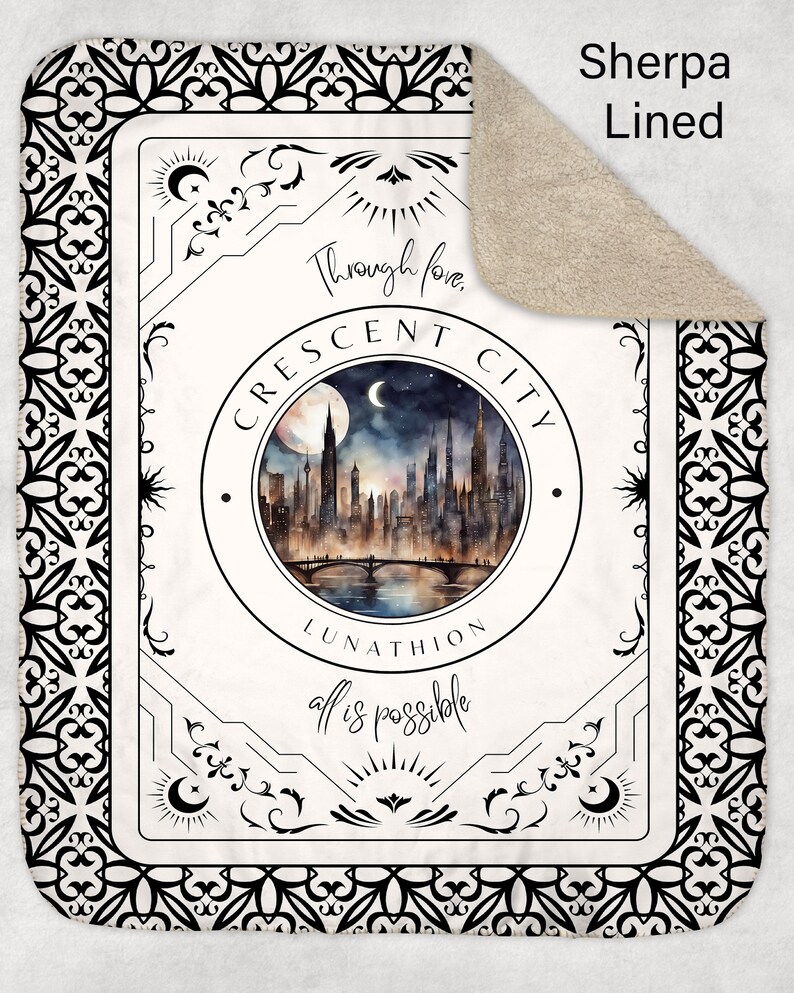 crescent city reading blanket bookish gift