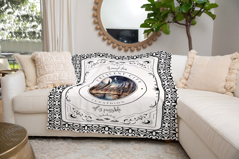 crescent city reading blanket bookish gift
