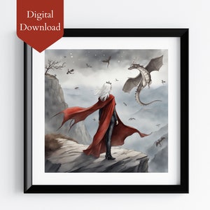 PRINTABLE - Manon Blackbeak and the 13 Poster Art Print | Throne of Glass | Bookish gift | Booktok merch | Fanart | Reader Gift | Abraxos