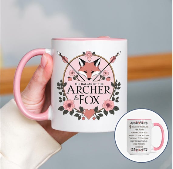 The Ballad of the Archer & the Fox Mug | OUABH | Book Lover gift | Jacks, Prince of Hearts | Literary Inspired, Bookish merch | BookTok