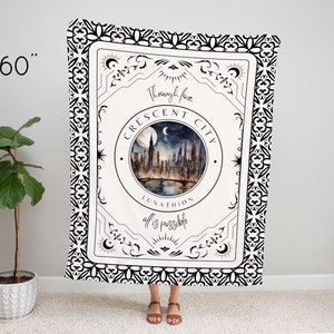 crescent city reading blanket bookish gift