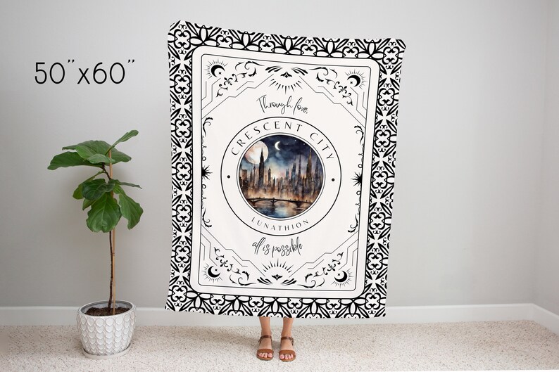 crescent city reading blanket bookish gift
