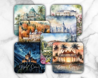 ACOTAR Gerichte von Prythian Coaster Set | Aquarell Bookish Merch
