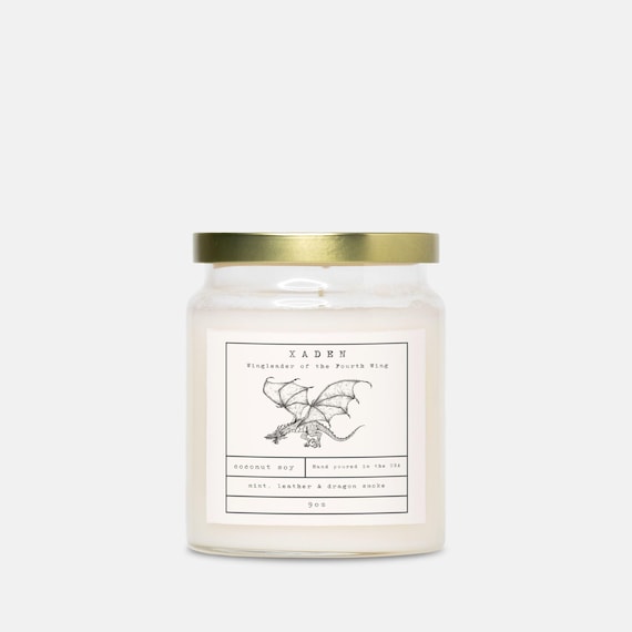 Xaden Candle |  Book Lover Candle, Book Scented Candle, Literary Candle, Book Inspired Candle, Book Candle Scent