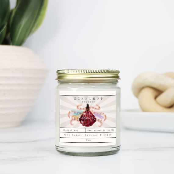 Scarlett Dragna Candle | Caraval, Legendary, Finale | Book Lover Candle, Book Scented Candle, Literary Candle, Book Inspired Candle