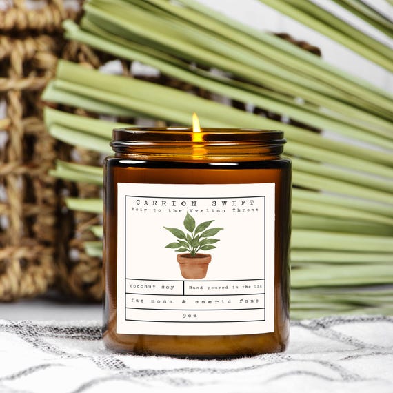 Carrion Swift Scented Candle | Quicksilver, Brimstone | Fae & Alchemy Book Lover Gift