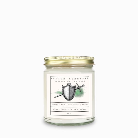 Aedion Ashryver Candle | Throne of Glass |  Book Lover gift, Book Scented Candle, Literary Book Inspired, TOG Book Scent