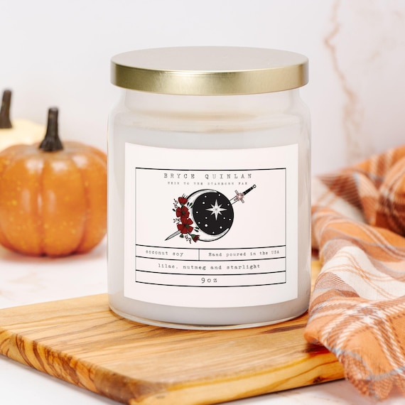 Bryce Quinlan Book Scented Candle | Crescent City | Lilac, Nutmeg & Starlight