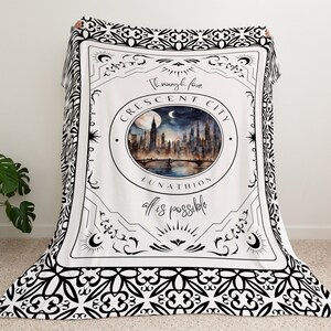 crescent city reading blanket bookish gift