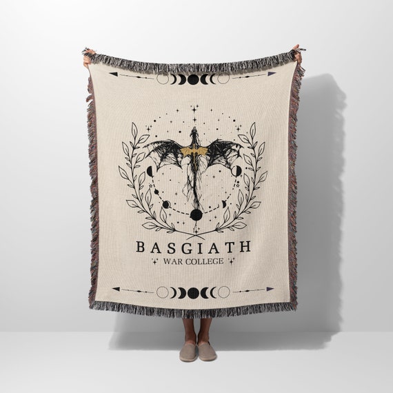 Basgiath Woven Tapestry Blanket | Bookish Gift | Gift For Readers | Booktok Merch | Reading Blanket | Dragon Riders