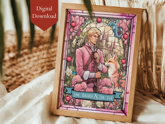 PRINTABLE - The Archer & the Fox Art Print | OUABH | Bookish gift | Booktok merch | Fanart | Gift for Readers | Jacks, Prince of Hearts