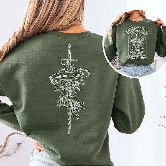 Terrasen Bookish Sweatshirt | Book Lover Gift | Throne of Glass | Gift for her | SJM | Booktok gift | You do not Yield