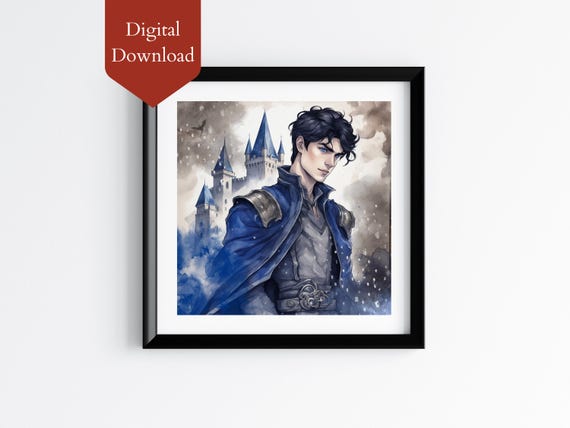 PRINTABLE - Dorian Havilliard Art Print | Throne of Glass | Bookish gift | Booktok merch | Fanart | Gift for Readers | Princeling