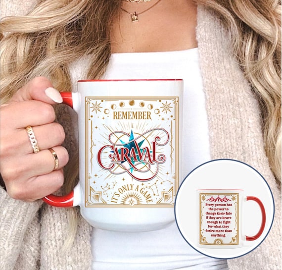 Caraval Mug | Legendary, Finale | Book Lover gift | Legend, Julian, Scarlett, Tella | Literary Inspired, Bookish merch | BookTok