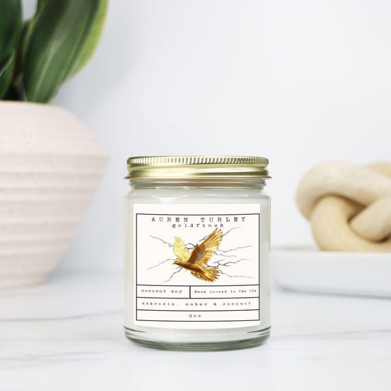 Auren Book Girlfriend Scented Candle | Gild, Goldfinch | Plated Prisoner Series