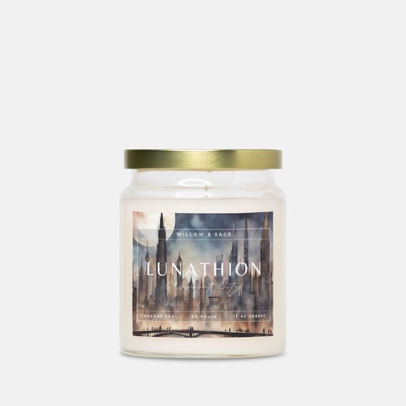 Lunathion Candle | Crescent City, Book Scented Coconut Soy Candle