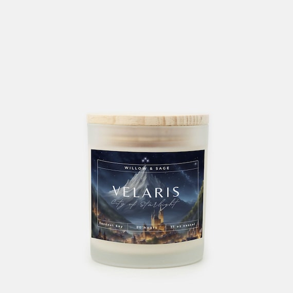 Velaris Book Scented Candle | City of Starlight, Bookish Gift | Ocean Scent