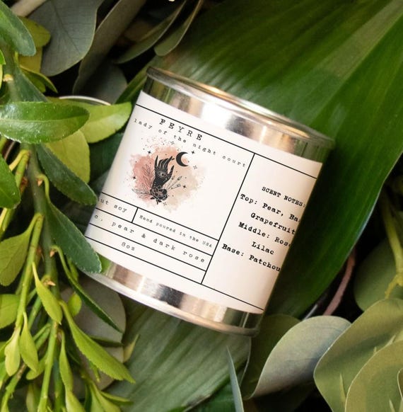 Feyre Candle | acotar, acomaf, Book Lover Candle, Book Scented Candle, Literary Candle, Book Inspired Candle, Book Candle Scent | Floral
