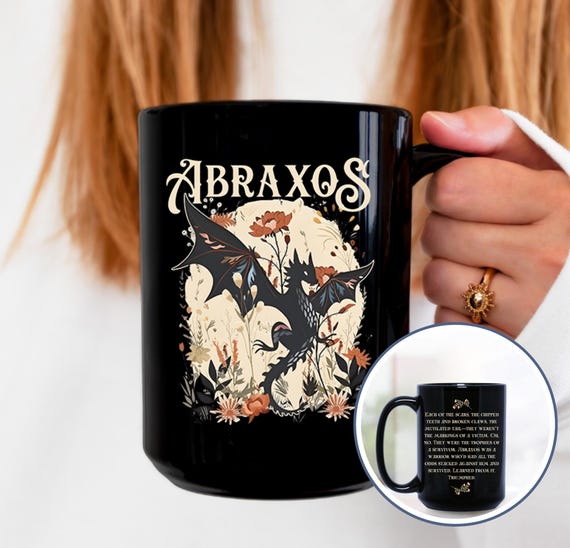 Abraxos Mug | Throne of Glass | Book Lover gift | The Thirteen | Literary Inspired, Bookish merch | BookTok | Manon Blackbeak