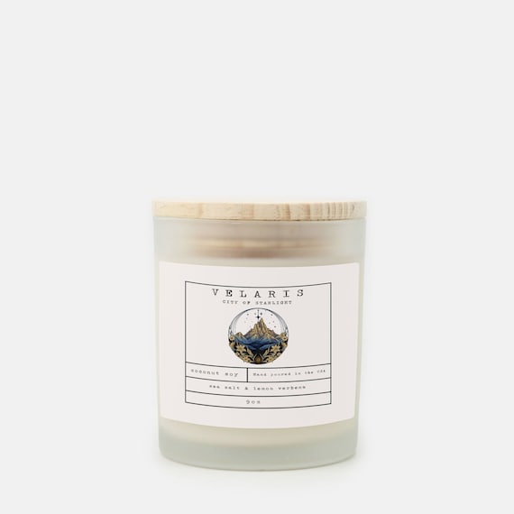 Velaris Candle | acotar, acomaf, Book Lover Candle, Book Scented Candle, Literary Candle, Book Inspired Candle, Book Candle Scent
