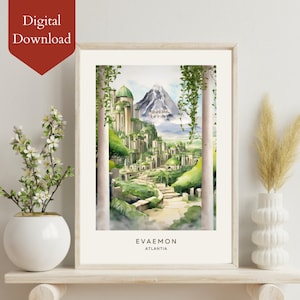 PRINTABLE - Atlantia Art Print | From Blood and Ash | Bookish gift | Booktok merch | Fanart | Gift for Readers | Evaemon