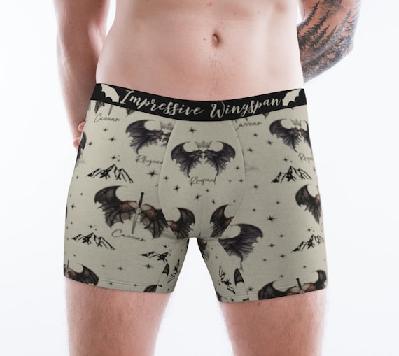 Bat Boy Men's Boxer Brief underwear | ACOTAR | Illyrian Warrior Wingspan | Velaris, Night court | Rhysand Cassian Azriel | ACOMAF | Men gift
