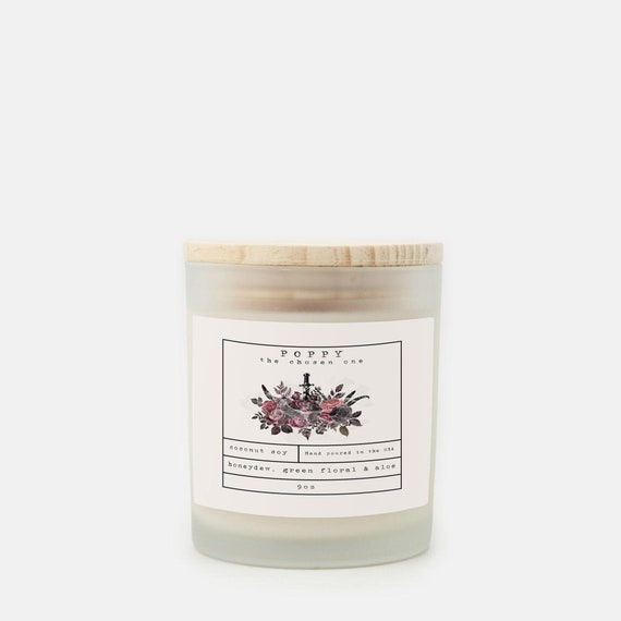 Penellaphe Poppy Candle | From Blood and Ash | Book Lover gift, Book Scented Candle, Literary Candle, Book Inspired Candle, Book Scent