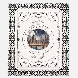 crescent city reading blanket bookish gift
